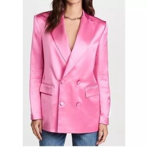A.L.C. HOT PINK SATIN DOUBLE BREASTED BLAZER- SIZE 00